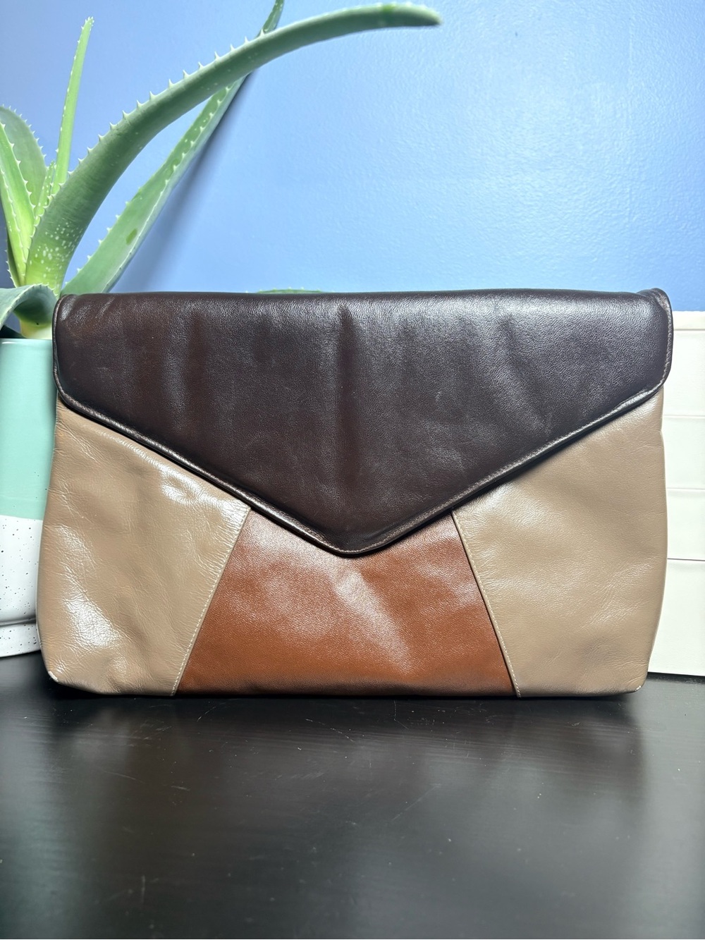 Vintage Naturalizer Purse / Clutch - Brown, Tan, Beige